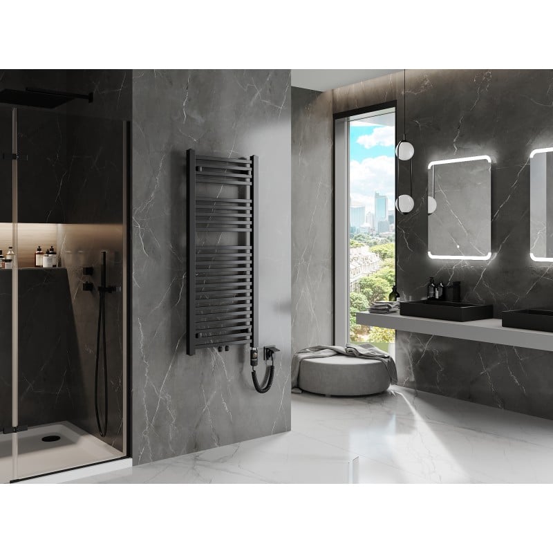 Mexen Pluton radiador elétrico 1200 x 500 mm, 600 W, preto - W106-1200-500-2600-70