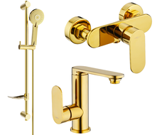 Mexen Milo DF40 σετ ντους, χρυσό - 713054DF40-50