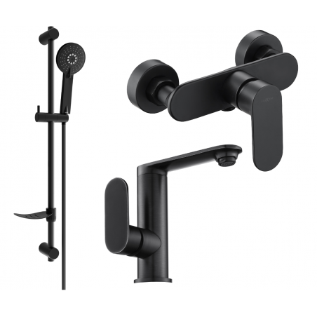 Mexen Milo DF40 conjunto de ducha, negro - 713054DF40-70