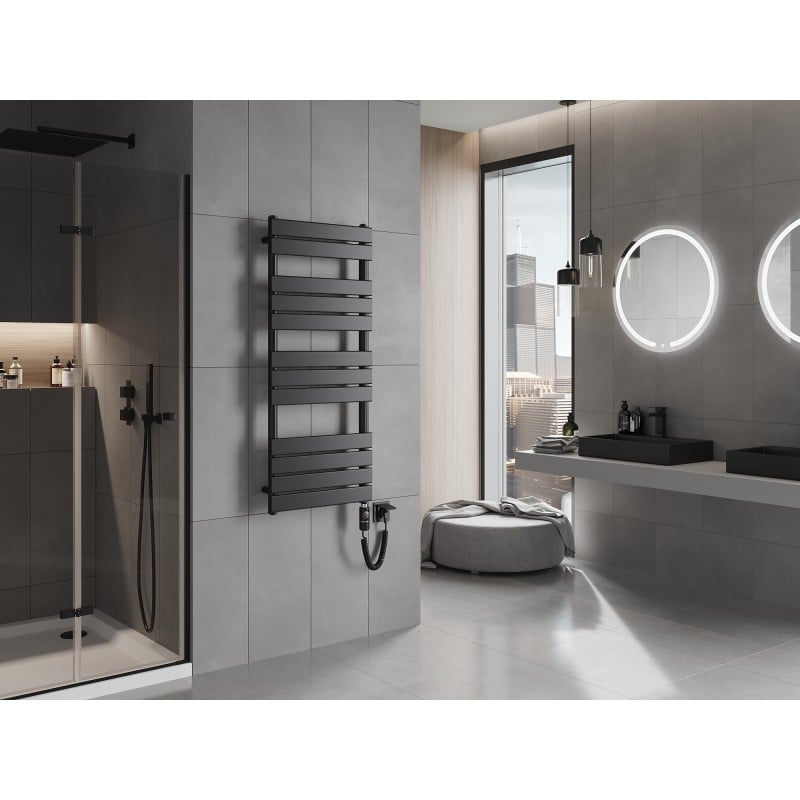 Mexen Ceres elektrisk radiator 1200 x 500 mm, 600 W, svart - W111-1200-500-2600-70