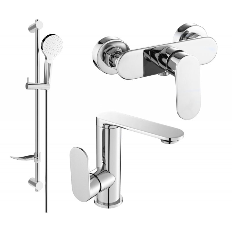 Mexen Milo DF05 Duschset, Chrom - 713054DF05-00