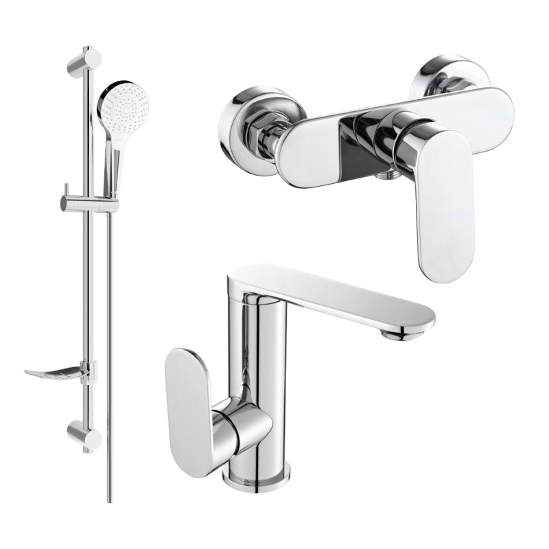Mexen Milo DF05 tuš set, krom - 713054DF05-00