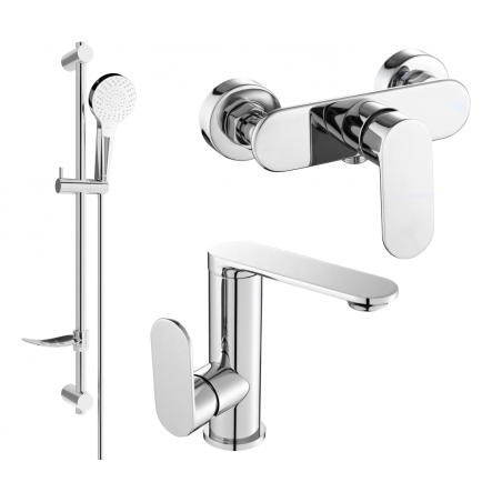 Mexen Milo DF05 Duschset, Chrom - 713054DF05-00