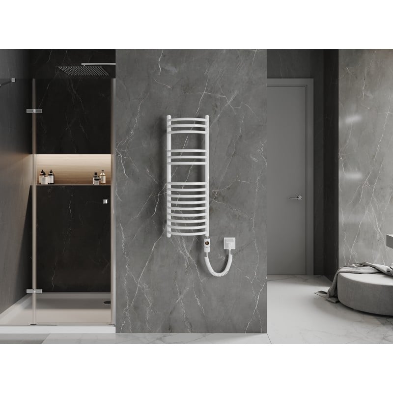 Mexen Eros elektrisk radiator 900 x 318 mm, 300 W, vit - W112-0900-318-2300-20