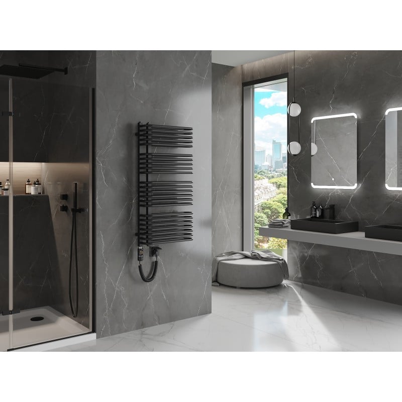 Mexen Amor elektrisk radiator 1000 x 500 mm, 900 W, svart - W120-1000-500-2900-70