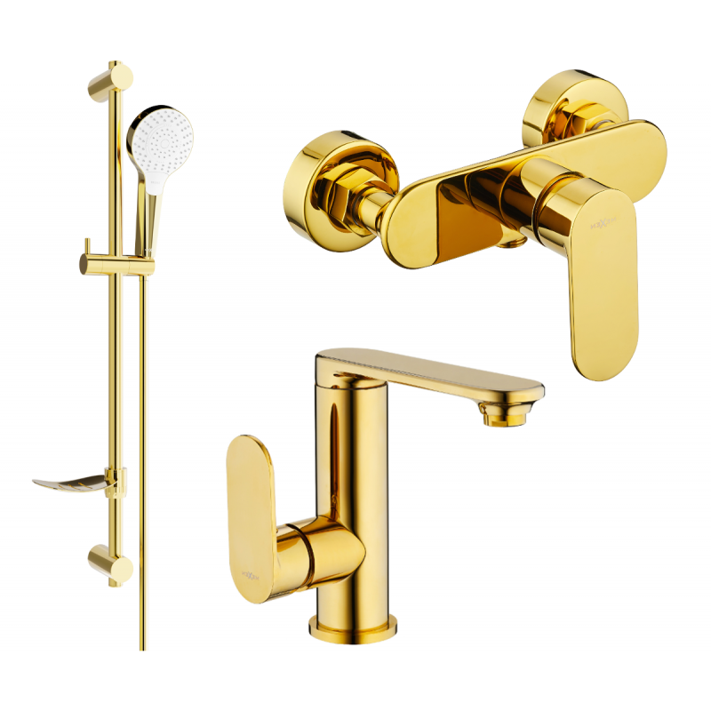 Mexen Milo DF05 douche set, goud - 713054DF05-50