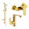 Mexen Milo DF05 shower set, gold - 713054DF05-50