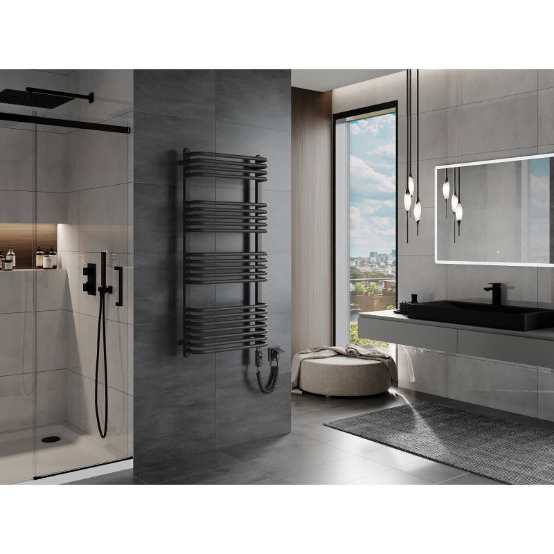 Mexen Apollo aquecedor elétrico 1210 x 550 mm, 600 W, antracite - W117-1210-550-2600-66