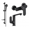 Mexen Milo DF05 black shower set - 713054DF05-70
