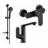 Mexen Milo DF05 juego de ducha, negro - 713054DF05-70