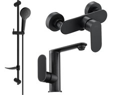 Mexen Milo DF05 duschset, svart - 713054DF05-70
