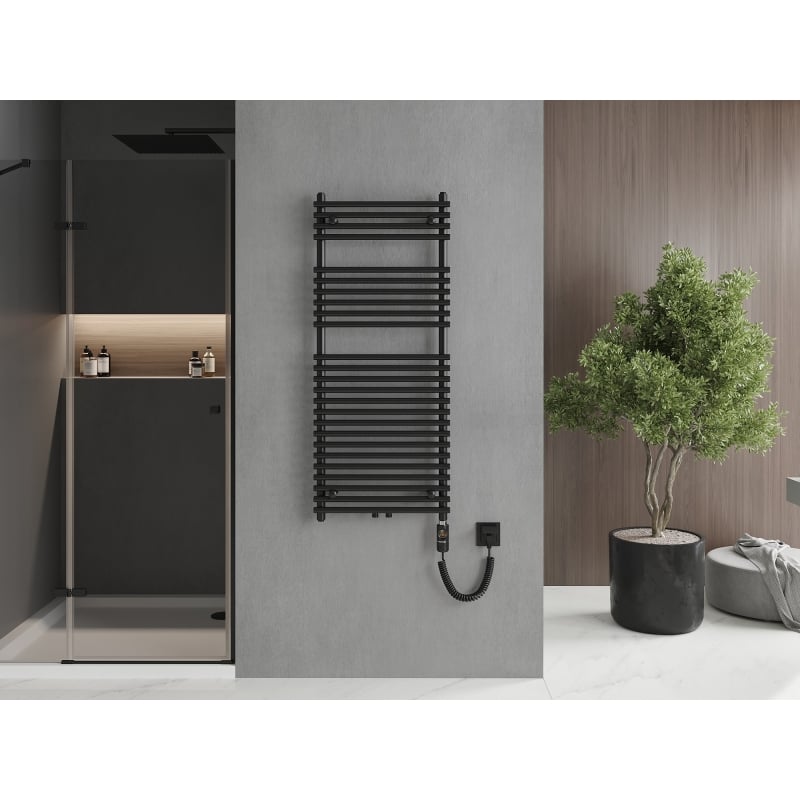 Mexen Sol radiador eléctrico 1200 x 500 mm, 600 W, negro - W125-1200-500-2600-70