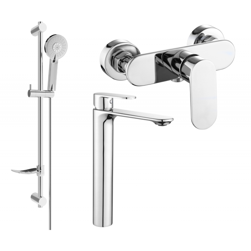 Mexen Milo DF40 shower set, chrome - 71314DF40-00