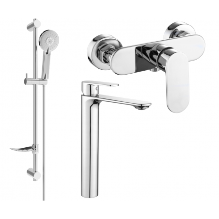 Mexen Milo DF40 ensemble de douche, chrome - 71314DF40-00