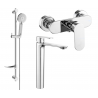 Mexen Milo DF40 douche set, chroom - 71314DF40-00