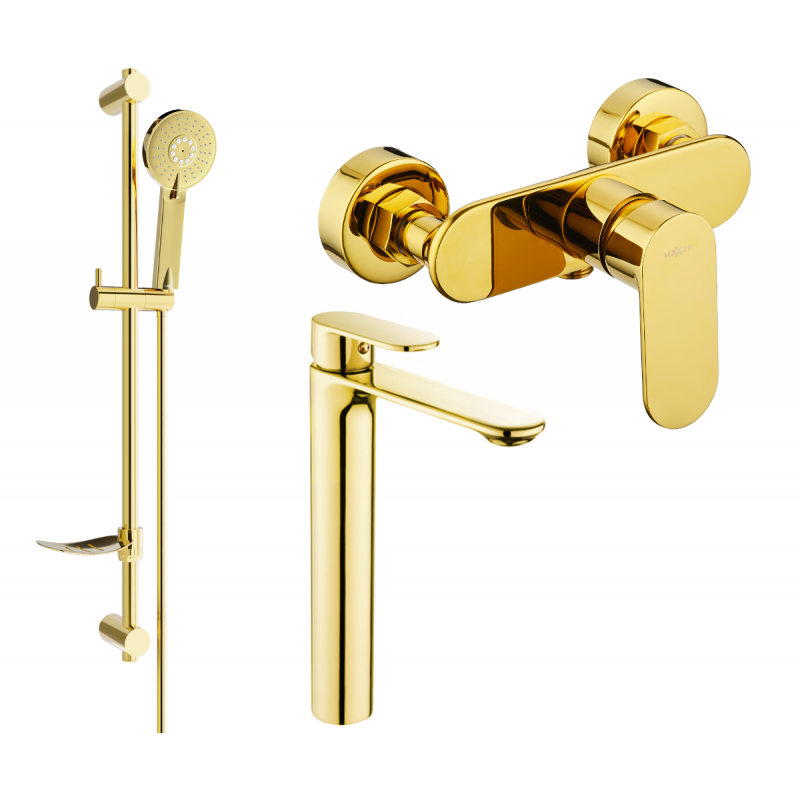 Mexen Milo DF40 set doccia, dorato - 71314DF40-50