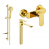 Mexen Milo DF40 shower set, gold - 71314DF40-50