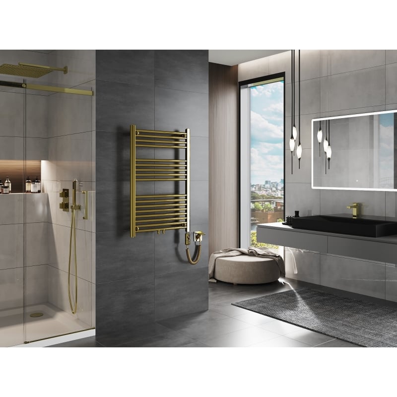 Mexen Mars radiador eléctrico 900 x 600 mm, 300 W, dorado - W110-0900-600-2300-50