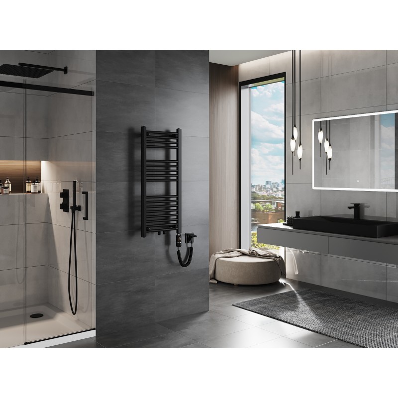 Mexen Mars elektrischer Heizkörper 900 x 400 mm, 300 W, schwarz - W110-0900-400-2300-70