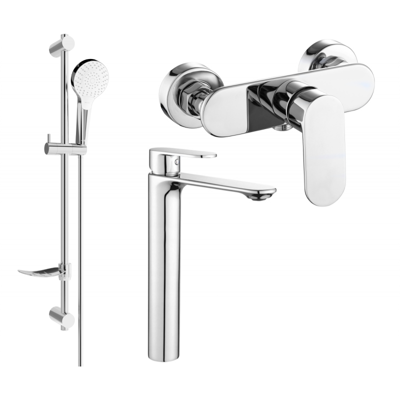 Mexen Milo DF05 doucheset, chroom - 71314DF05-00