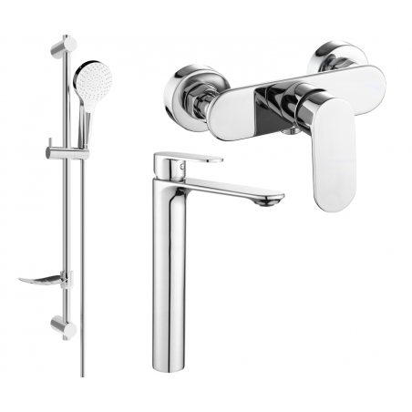 Mexen Milo DF05 shower set, chrome - 71314DF05-00