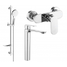 Mexen Milo DF05 doucheset, chroom - 71314DF05-00