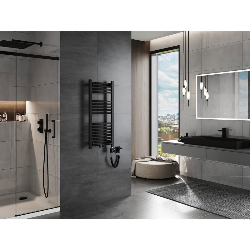 Mexen Mars radiador elétrico 900 x 400 mm, 300 W, preto - W110-0900-400-6300-70