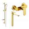 Mexen Milo Ensemble de douche DF05, doré - 71314DF05-50