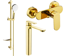 Mexen Milo DF05 doucheset, goud - 71314DF05-50