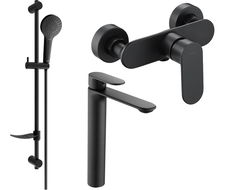Mexen Milo DF05 conjunto de chuveiro, preto - 71314DF05-70