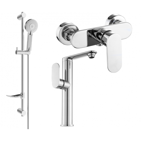 Mexen Milo DF40 tuš set, krom - 713154DF40-00