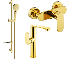 Mexen Milo DF40 ensemble de douche, doré - 713154DF40-50
