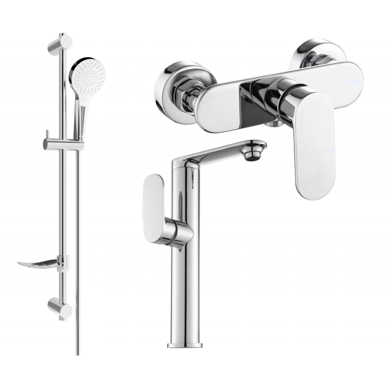 Mexen Milo DF05 zestaw prysznicowy, chrom - 713154DF05-00
