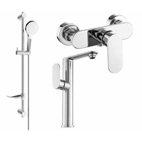 Mexen Milo DF05 doucheset, chroom - 713154DF05-00