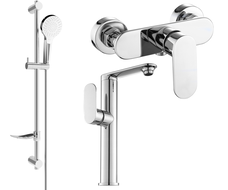 Mexen Milo DF05 duschset, krom - 713154DF05-00