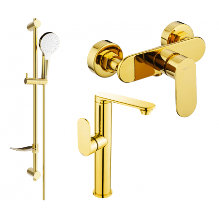 Mexen Milo DF05 duschset, guld - 713154DF05-50