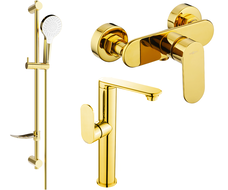 Mexen Milo DF05 conjunto de duche, dourado - 713154DF05-50