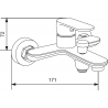 Mexen Milo R40 set za kadu, krom - 71303R40-00