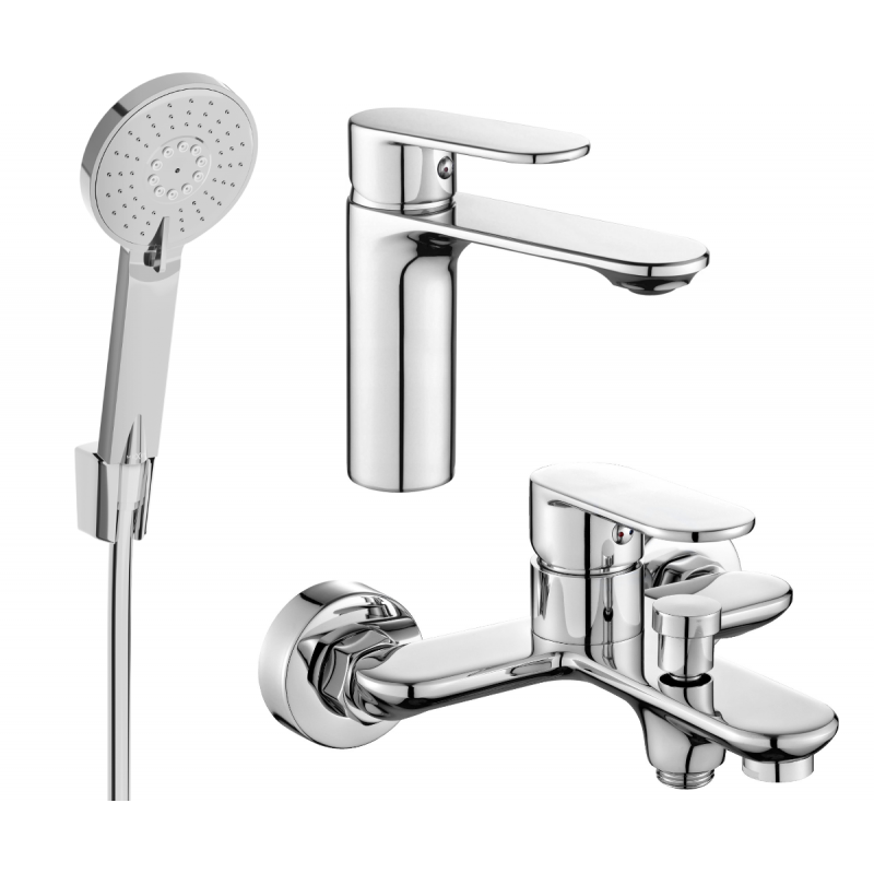 Mexen Milo R40 ensemble de bain, chromé - 71303R40-00