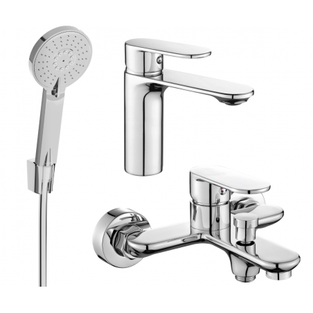 Mexen Milo R40 conjunto de bañera, cromo - 71303R40-00