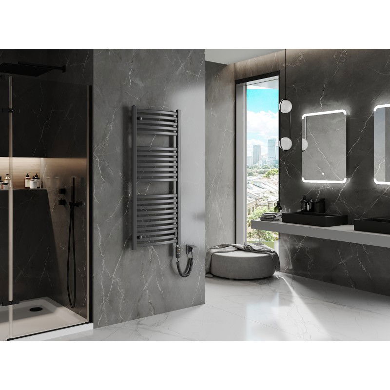 Mexen Helios radiateur électrique 1200 x 500 mm, 600 W, anthracite - W103-1200-500-2600-66