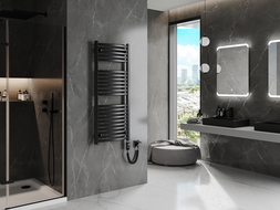 Mexen Helios električni radiator 1200 x 500 mm, 600 W, črna - W103-1200-500-2600-70