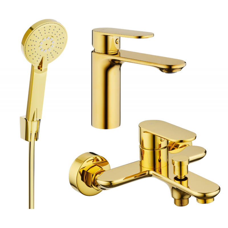 Mexen Milo R40 bath set, gold - 71303R40-50