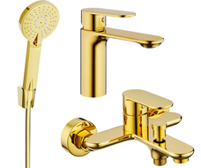 Mexen Milo R40 bathtub set, gold - 71303R40-50