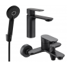 Mexen Milo R40 Badewannen-Set, schwarz - 71303R40-70