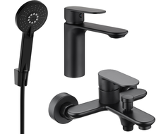 Mexen Milo Σετ μπανιέρας R40, μαύρο - 71303R40-70