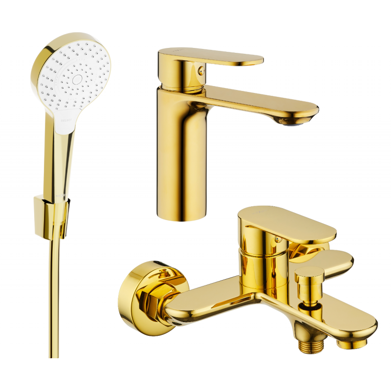 Mexen Milo R05 conjunto de bañera, dorado - 71303R05-50