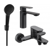 Mexen Milo R05 bath set, black - 71303R05-70