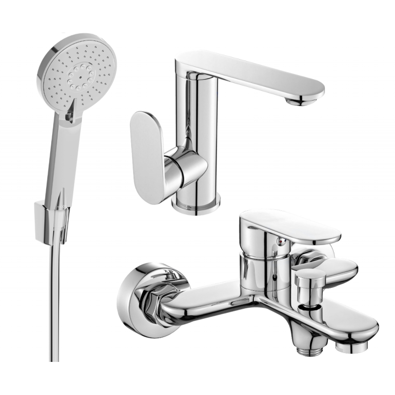 Mexen Milo Juego de baño R40, cromo - 713053R40-00