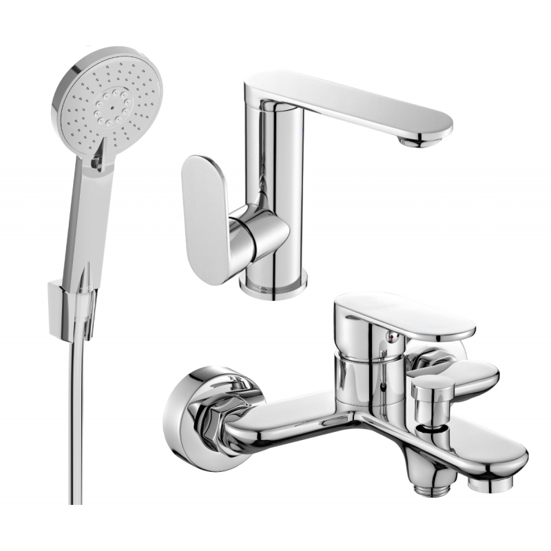 Mexen Milo Komplet za kopel R40, krom - 713053R40-00